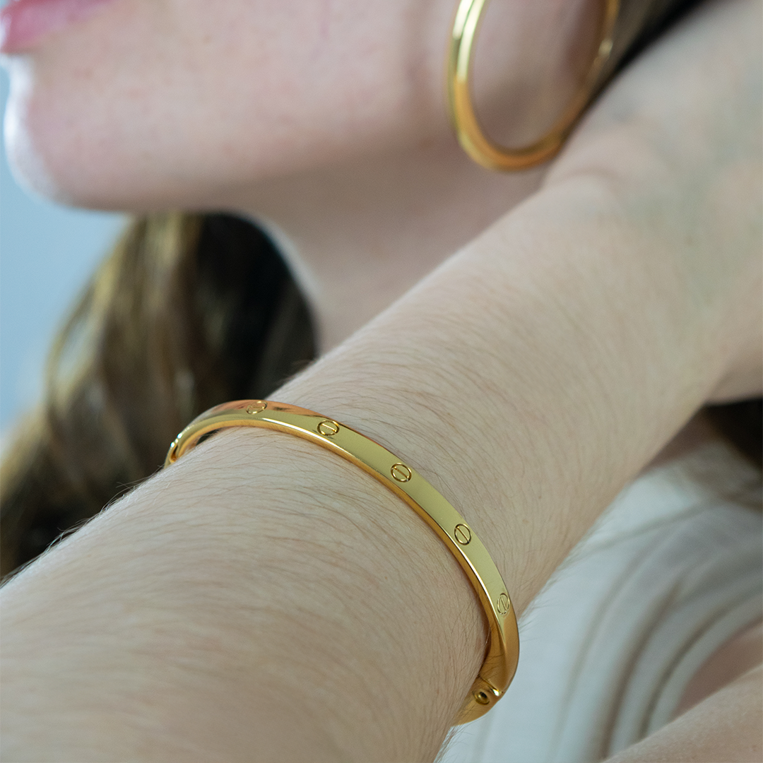 Bracelete com Detalhes em Círculos Ouro 18K