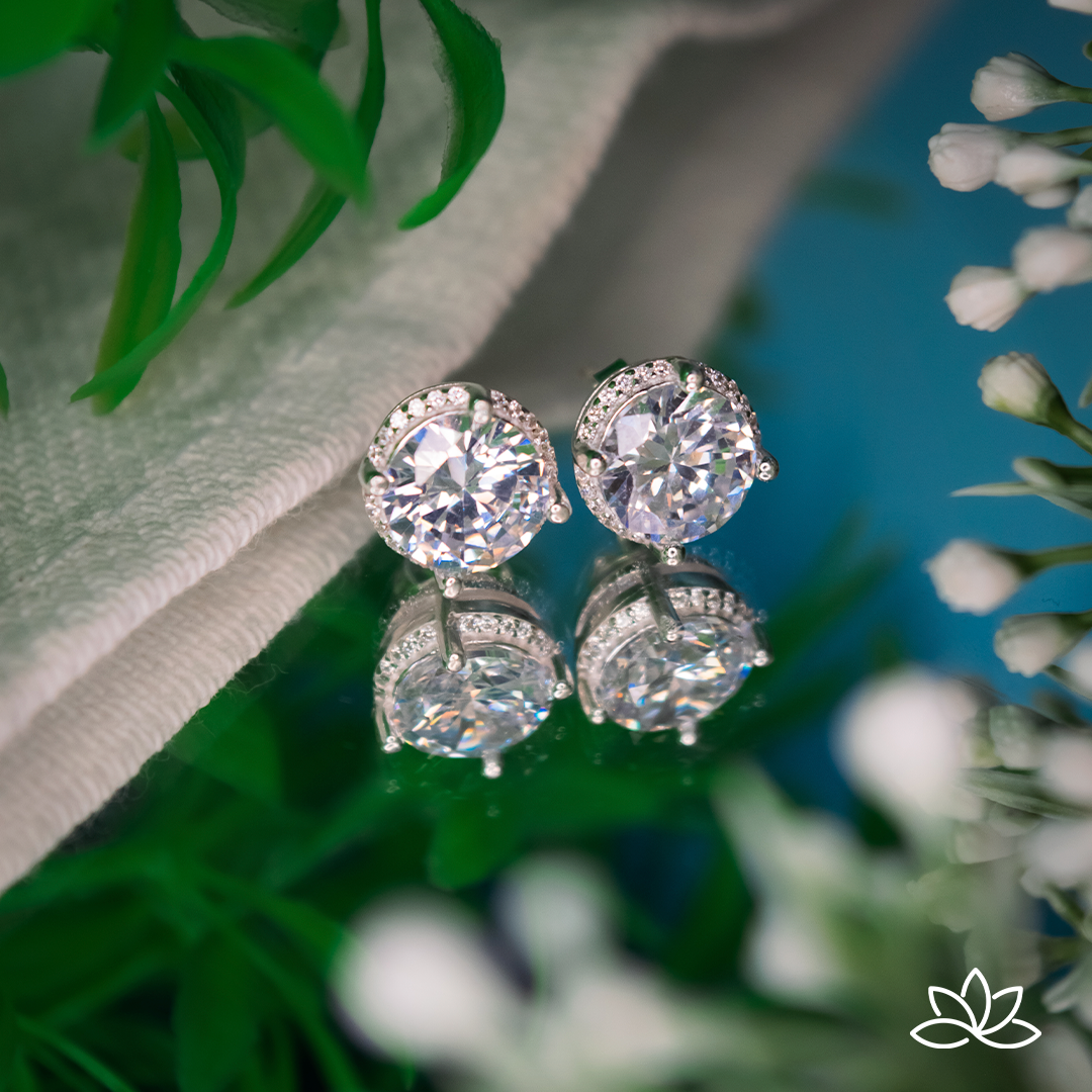 Brinco Redondo Cravejado Prata 925