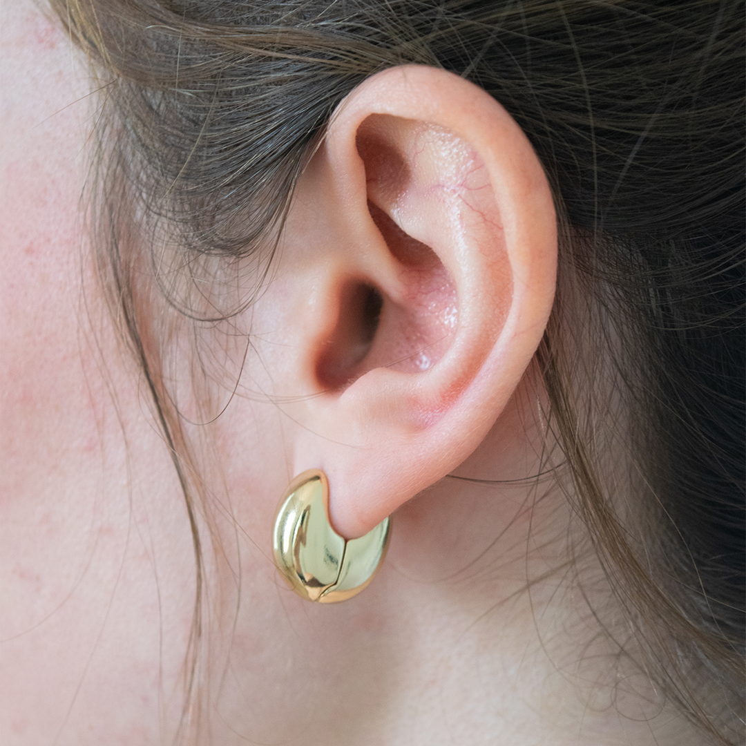 Brinco Argola em U Ouro 18K