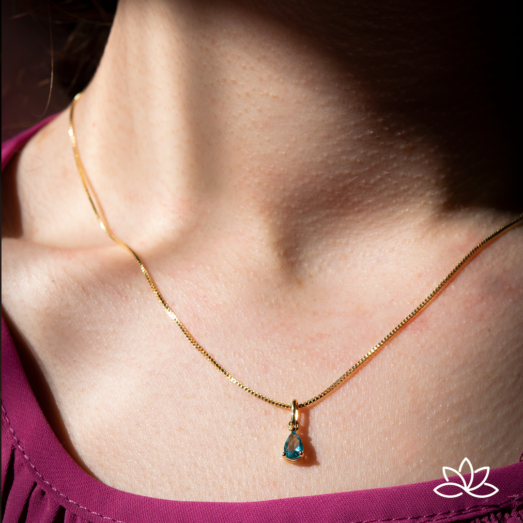 Conjunto Gota Lisa Ouro 18K