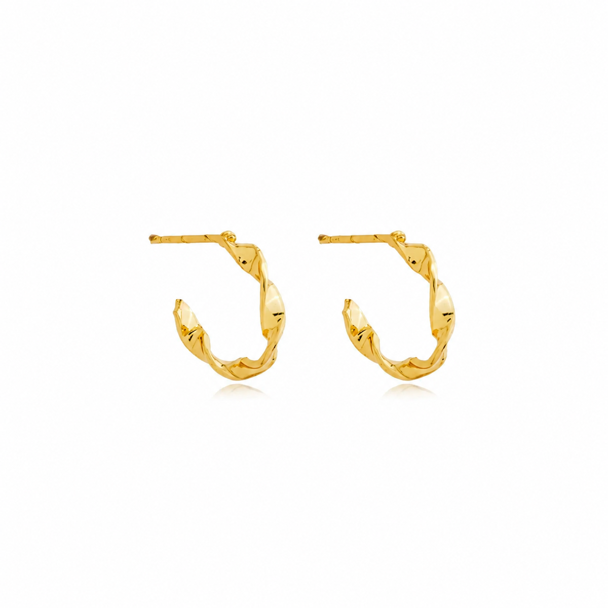 Brinco Argola Lisa Torcida Ouro 18K