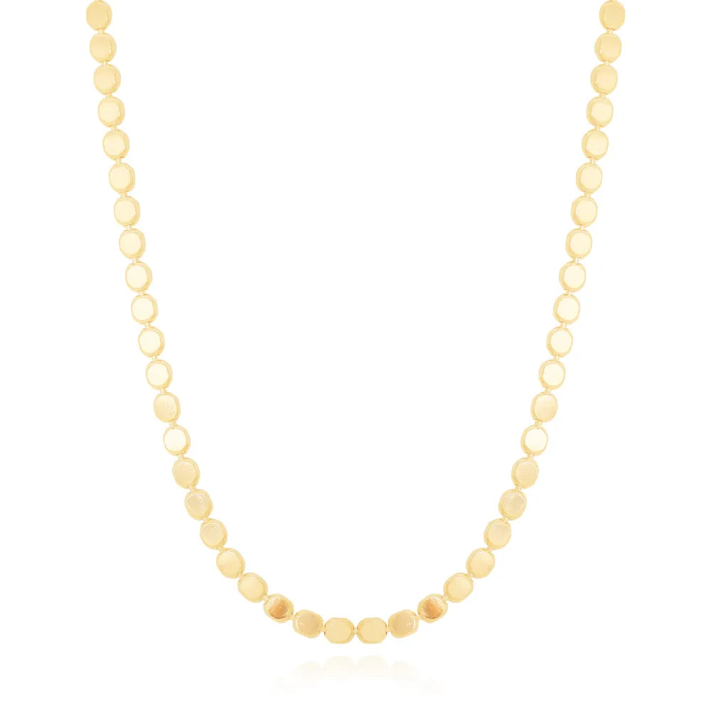 Colar Choker Bolinhas Achatadas Ouro 18K