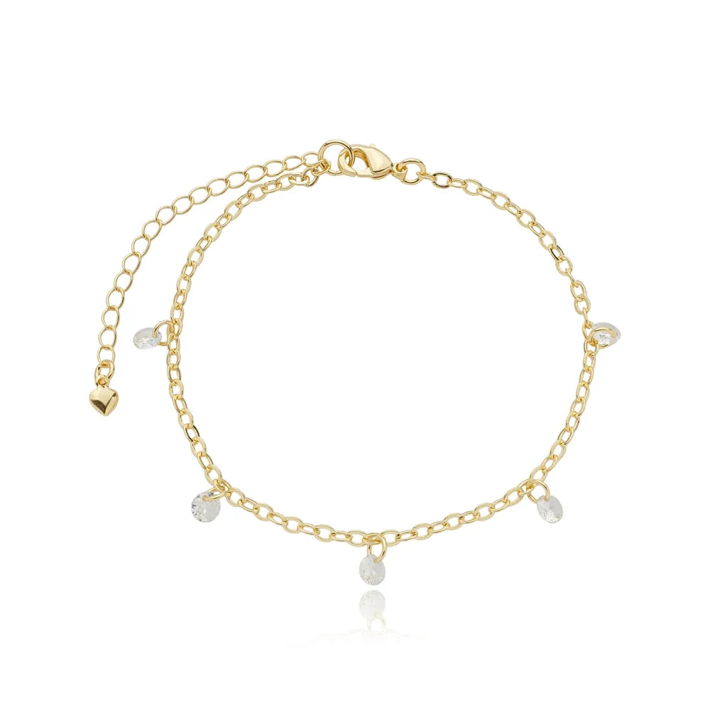 Pulseira Cinco Pontos de Luz Ouro 18K
