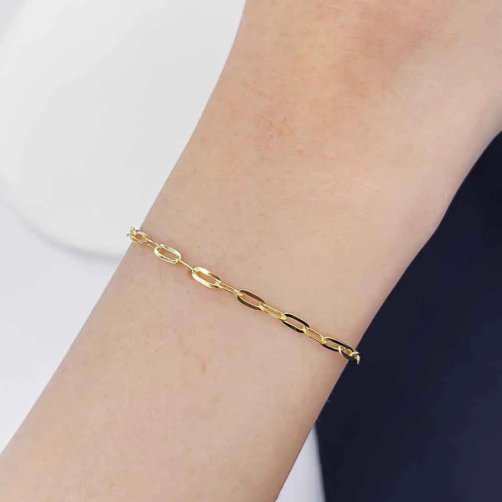 Pulseira Elos Ovais Ouro 18K