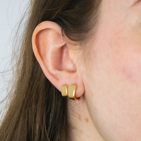 Brinco Dupla Argola Quadrada Grossa