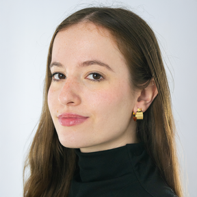 Brinco Argola Lisa Chapa Ouro 18K