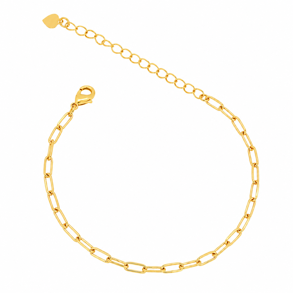 Pulseira Elos Retangulares 2MM Ouro 18K