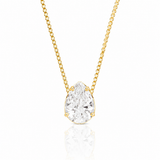 Colar Ponto de Luz 6MM Gota 50cm Ouro 18K