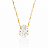 Colar Ponto de Luz 6MM Gota 50cm Ouro 18K