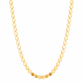 Colar Choker Bolinhas Achatadas Ouro 18K