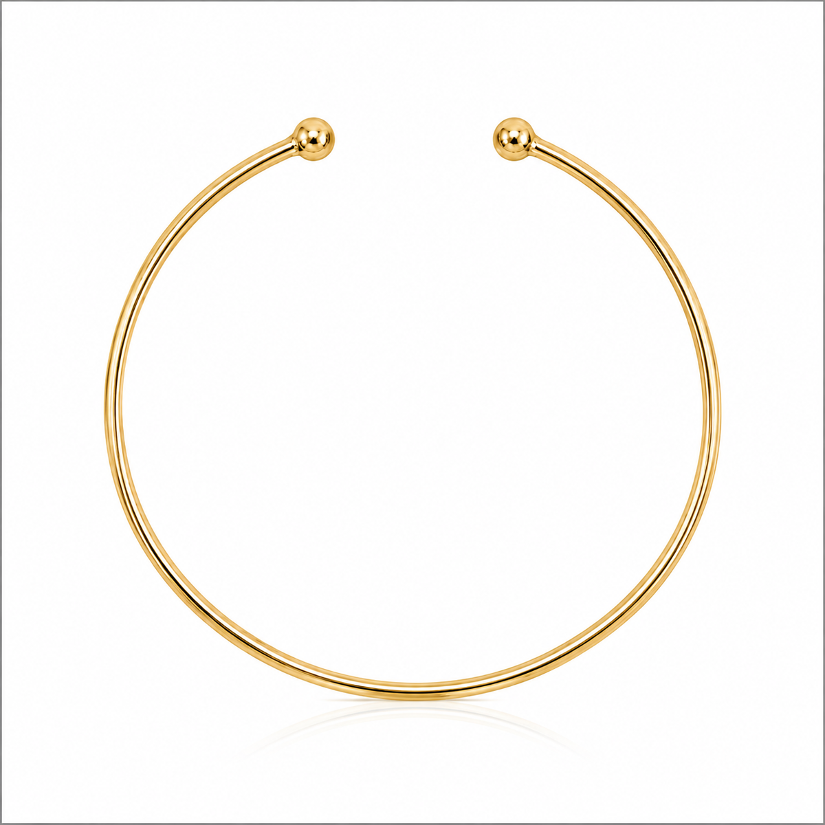 Bracelete Fio com Esfera na Ponta Ouro 18K