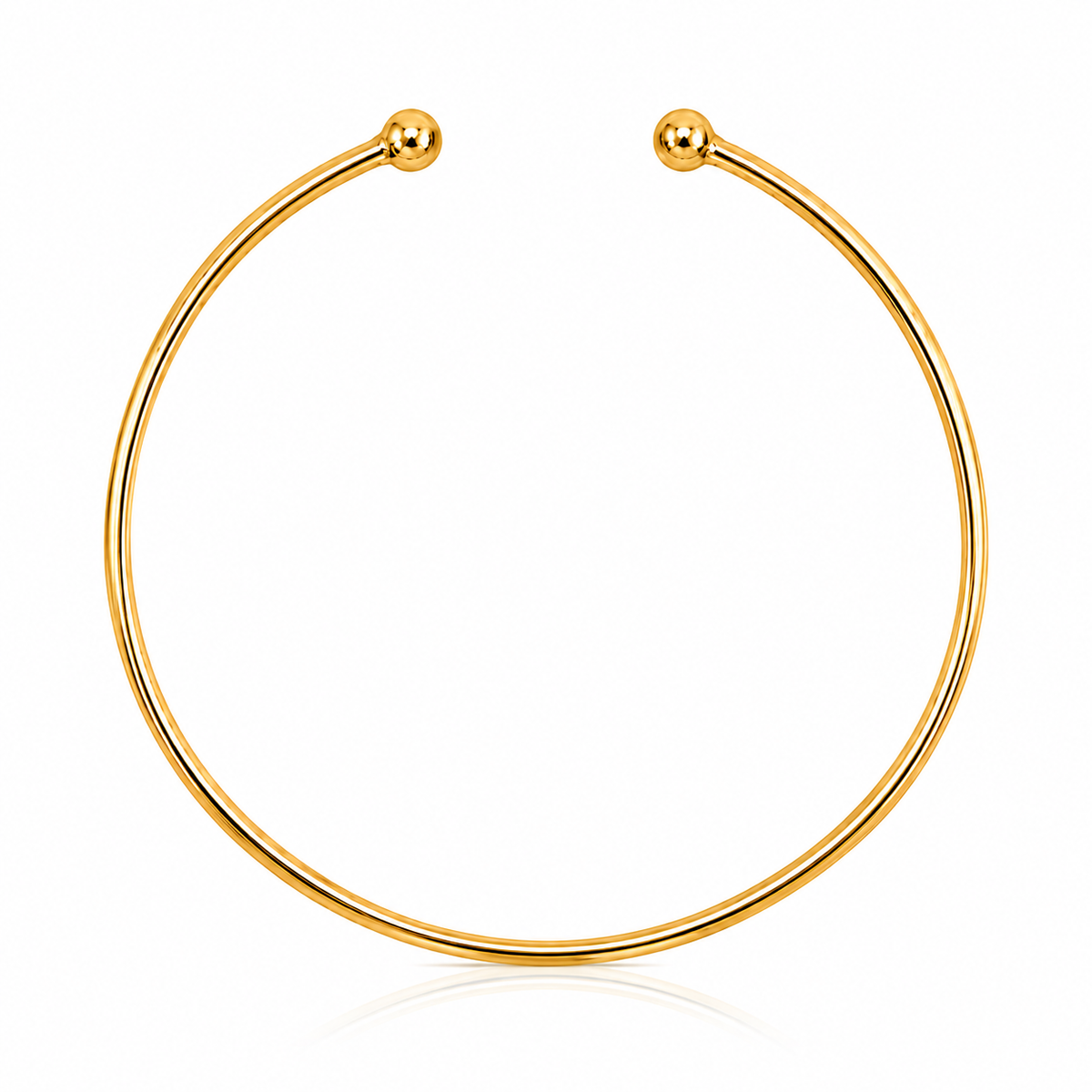 Bracelete Fio com Esfera na Ponta Ouro 18K