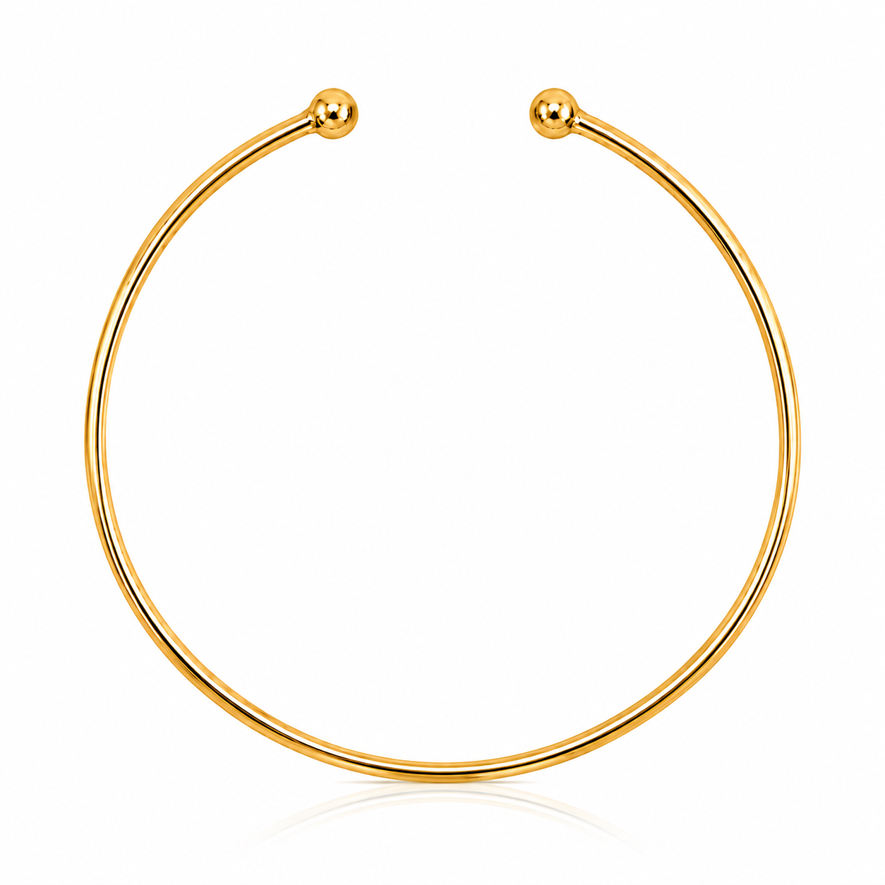 Bracelete Fio com Esfera na Ponta Ouro 18K