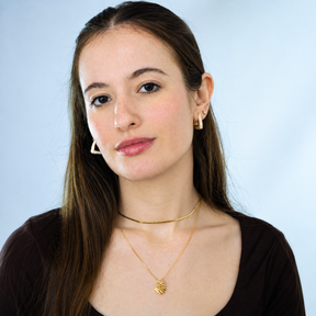 Brinco Argola Triangular Cravejada Ouro 18K