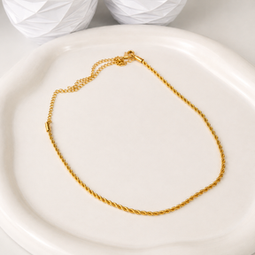 Colar Choker Cordão Baiano 2MM Ouro 18K