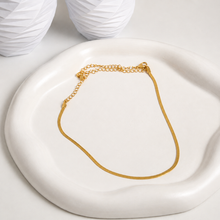 Colar Choker Malha Lisa 2MM Ouro 18K