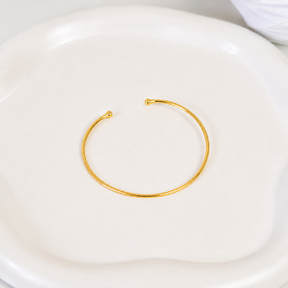 Bracelete Fio com Esfera na Ponta Ouro 18K
