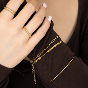 Bracelete Fio com Esfera na Ponta Ouro 18K