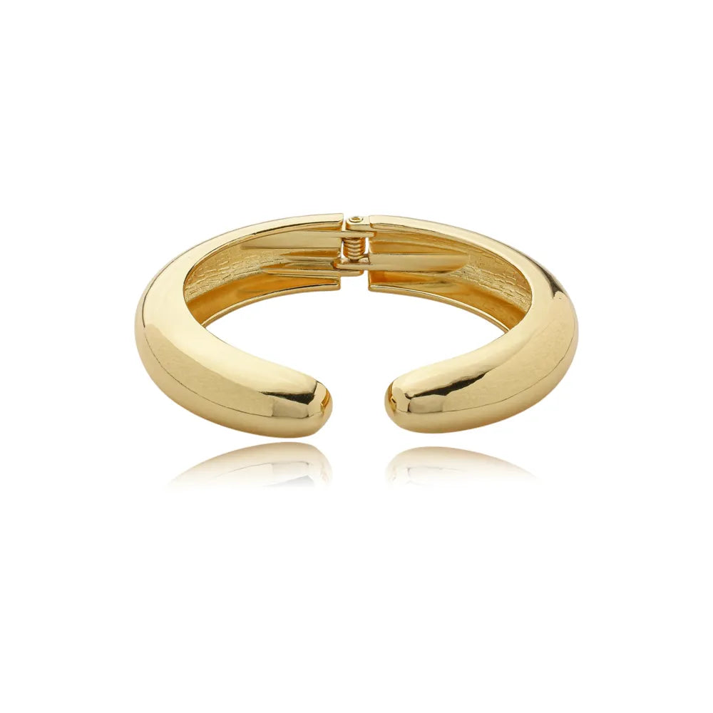Bracelete Arredondado Liso Ouro 18K