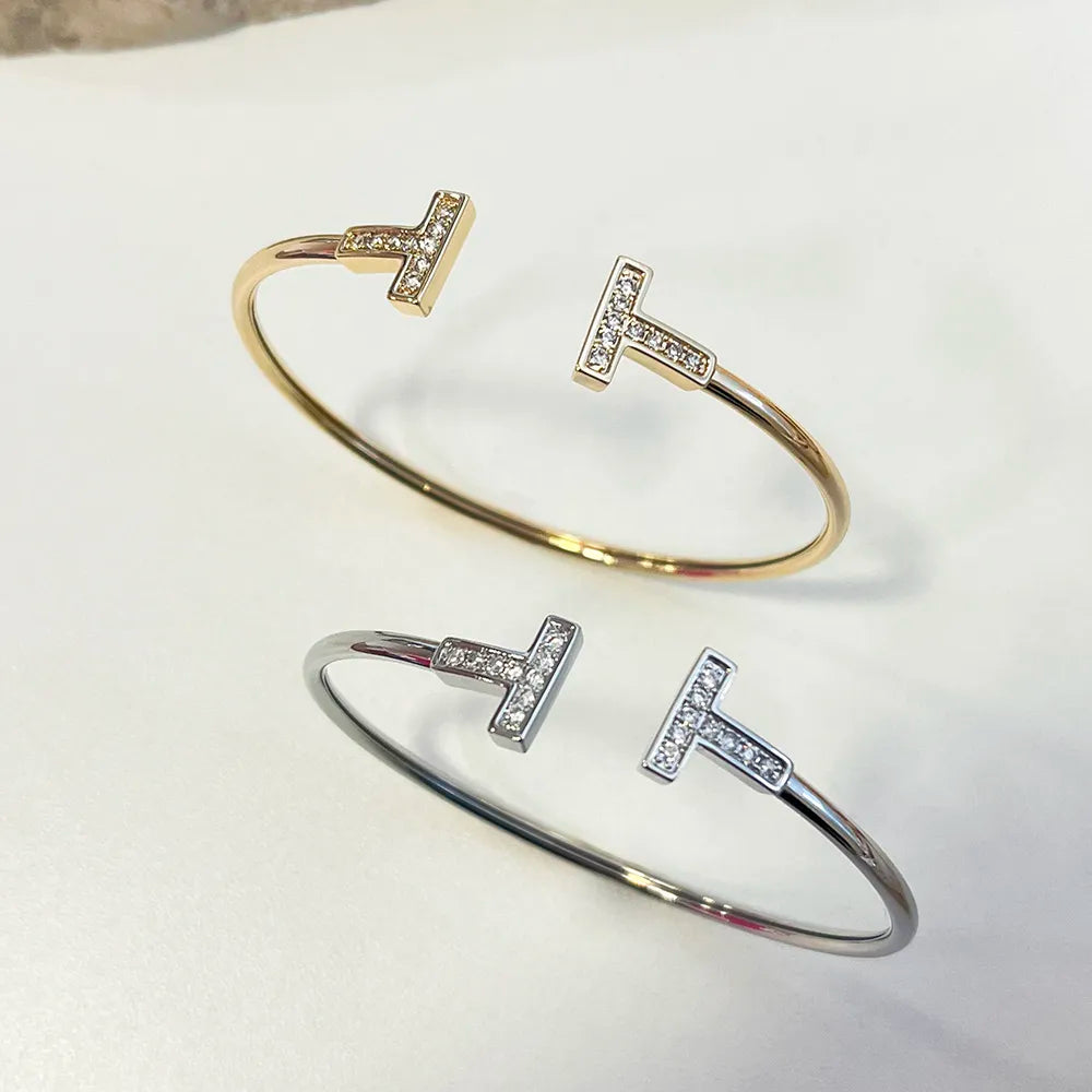 Bracelete com Haste nas Extremidades Ouro 18K
