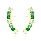 Brinco Ear Cuff com Zircônias Ouro 18K