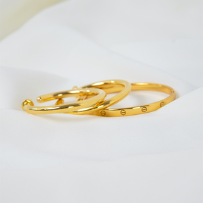 Bracelete com Detalhes em Círculos Ouro 18K