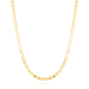 Colar Choker Bolinhas Achatadas Ouro 18K