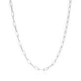 Colar Choker Elos Retangulares Verniz Italiano Branco
