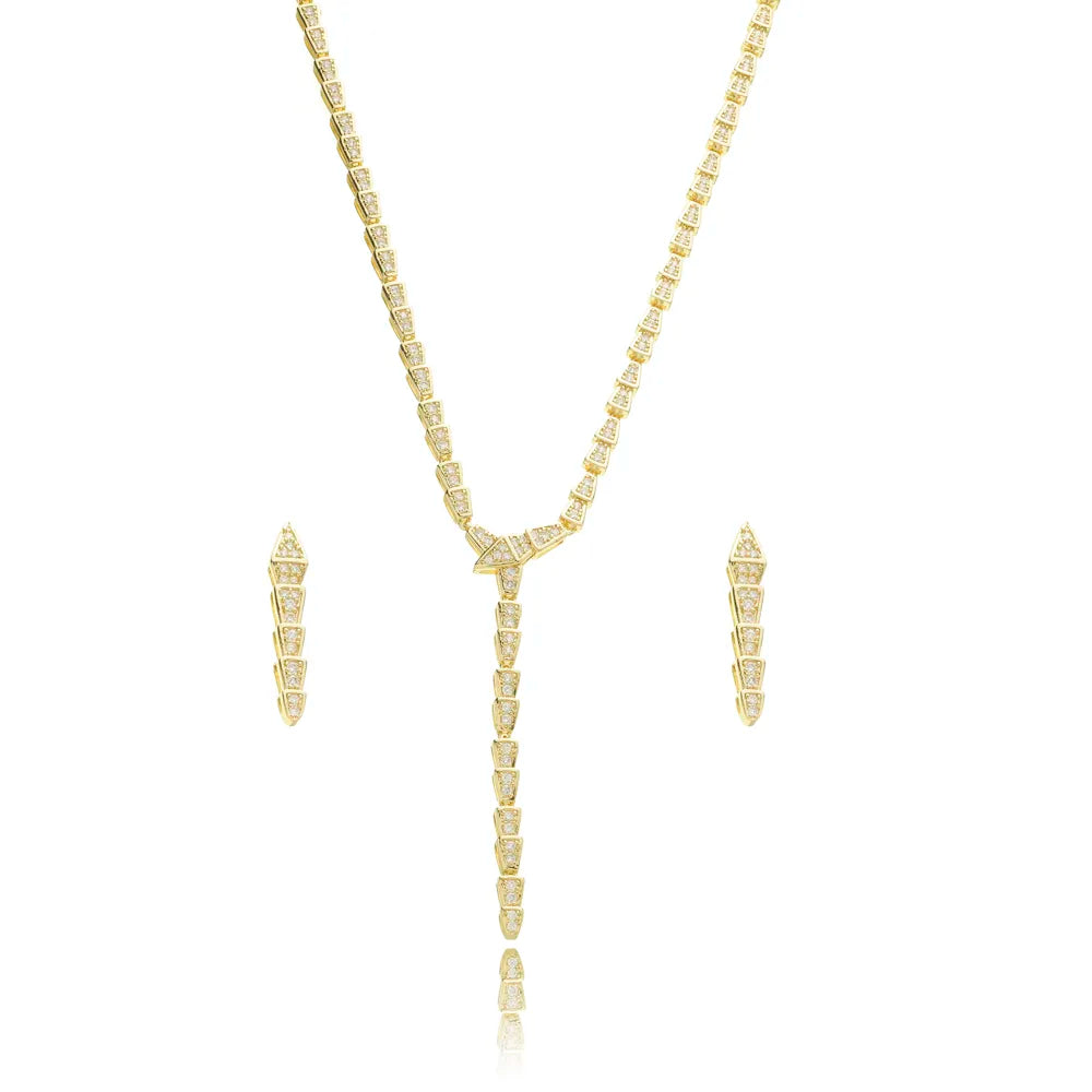Conjunto Cobra com Escamas Cravejadas