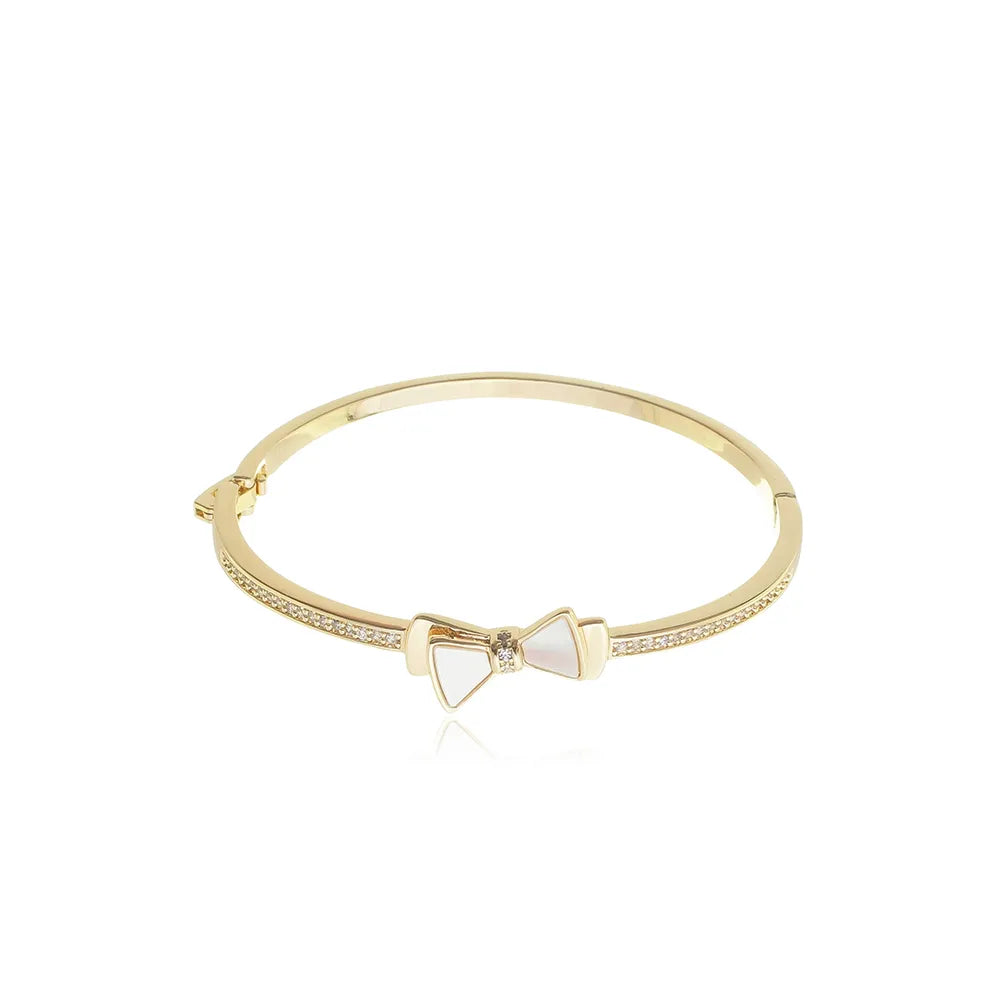 Bracelete Laço com Fileira de Zircônia