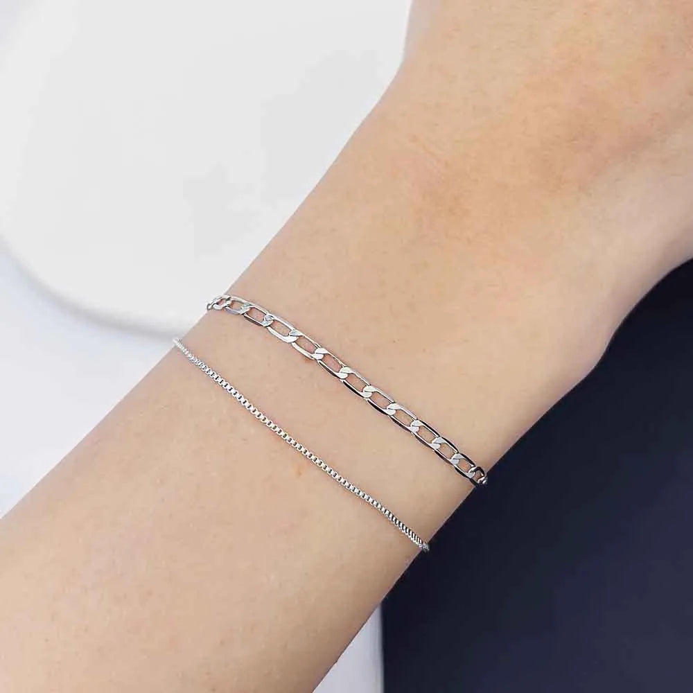 Pulseira Dupla Elos Retangulares