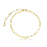 Pulseira Elos de Plaquinha Retangular Ouro 18K