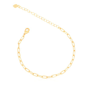 Pulseira Elos Retangulares 2MM Ouro 18K